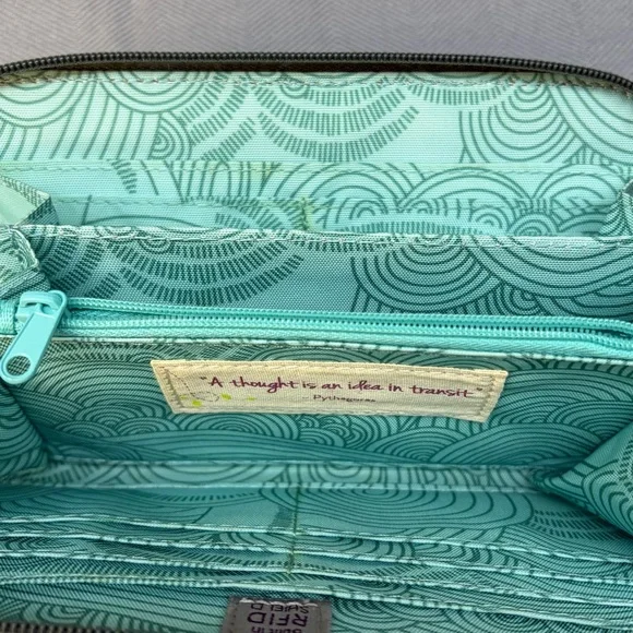 Haiku balsam green, wristlet, zippered, wallet, multi card holder - Picture 6 of 15